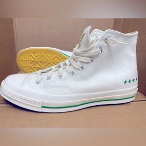 White/yellow/green Chucks size 11.5